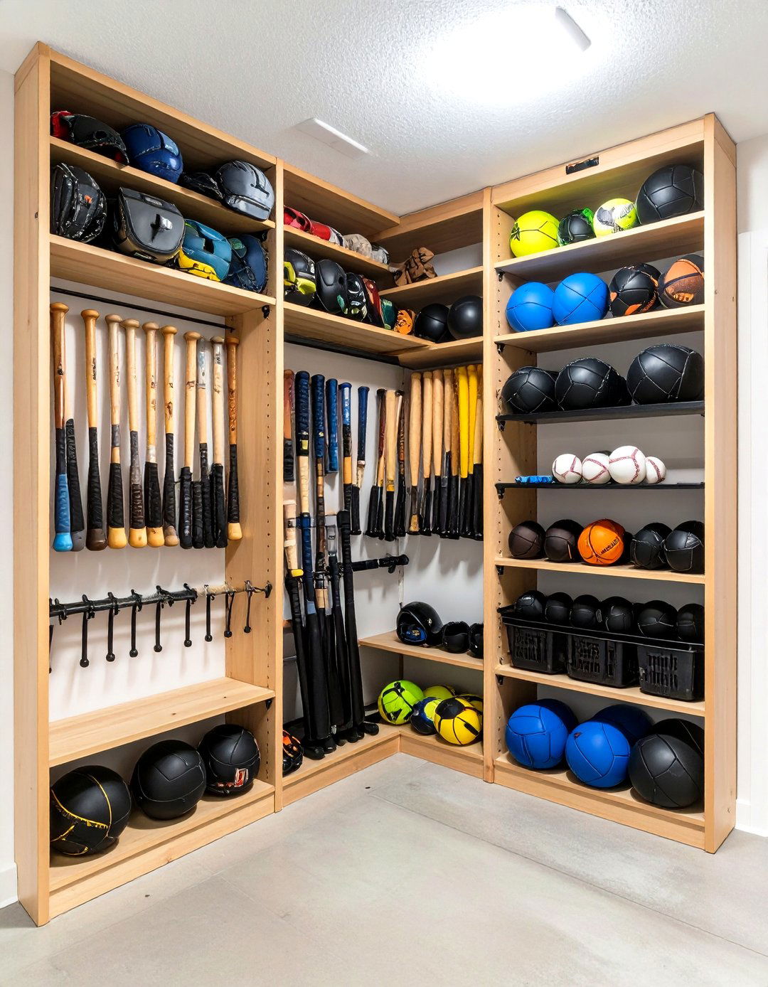 Sports Equipment Organization - 24 Garage Entryway Ideas