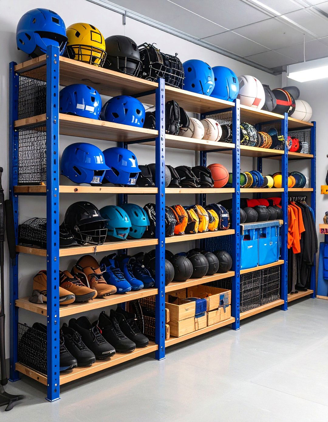 Sports Equipment Stations - 24 Garage Wall Ideas