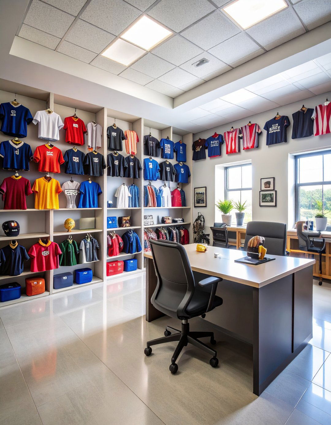 Sports Memorabilia Showcase Office - 24 Man Cave Office Ideas