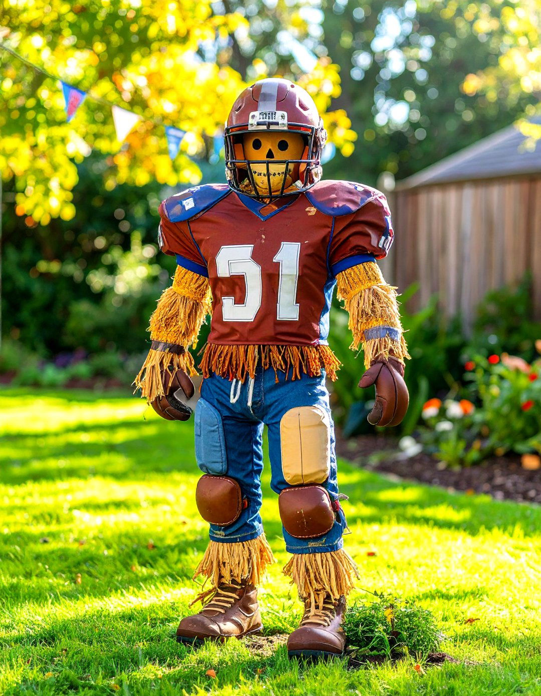 Sports Team Mascot Scarecrow - 24 Garden Scarecrow Ideas