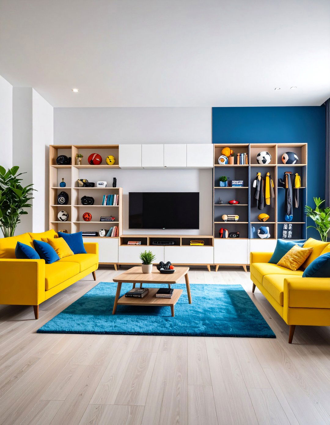 Sports and Hobby Themed Living Room - 24 Men's Living Room Ideas