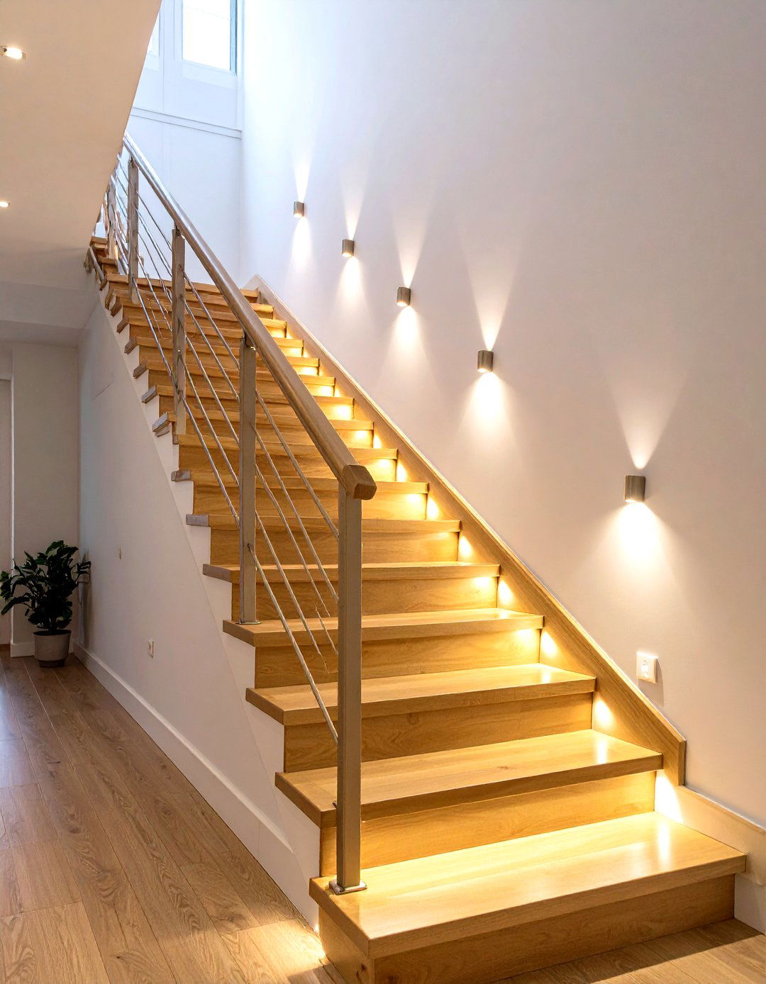 Spotlights and Track Lighting - 24 Staircase Lighting Ideas