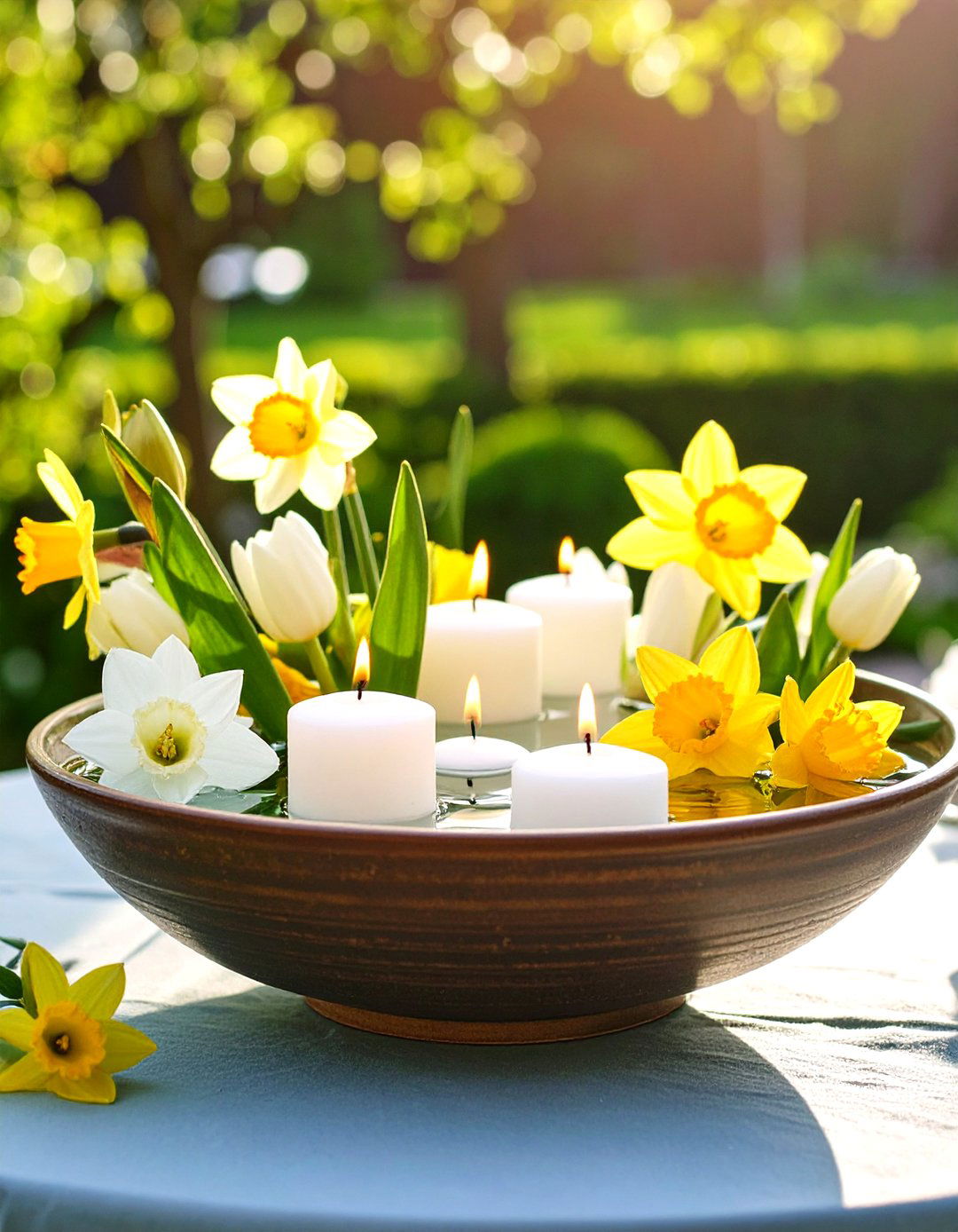 Spring Garden Flower Bowls - 24 Floating Wedding Centerpiece Ideas