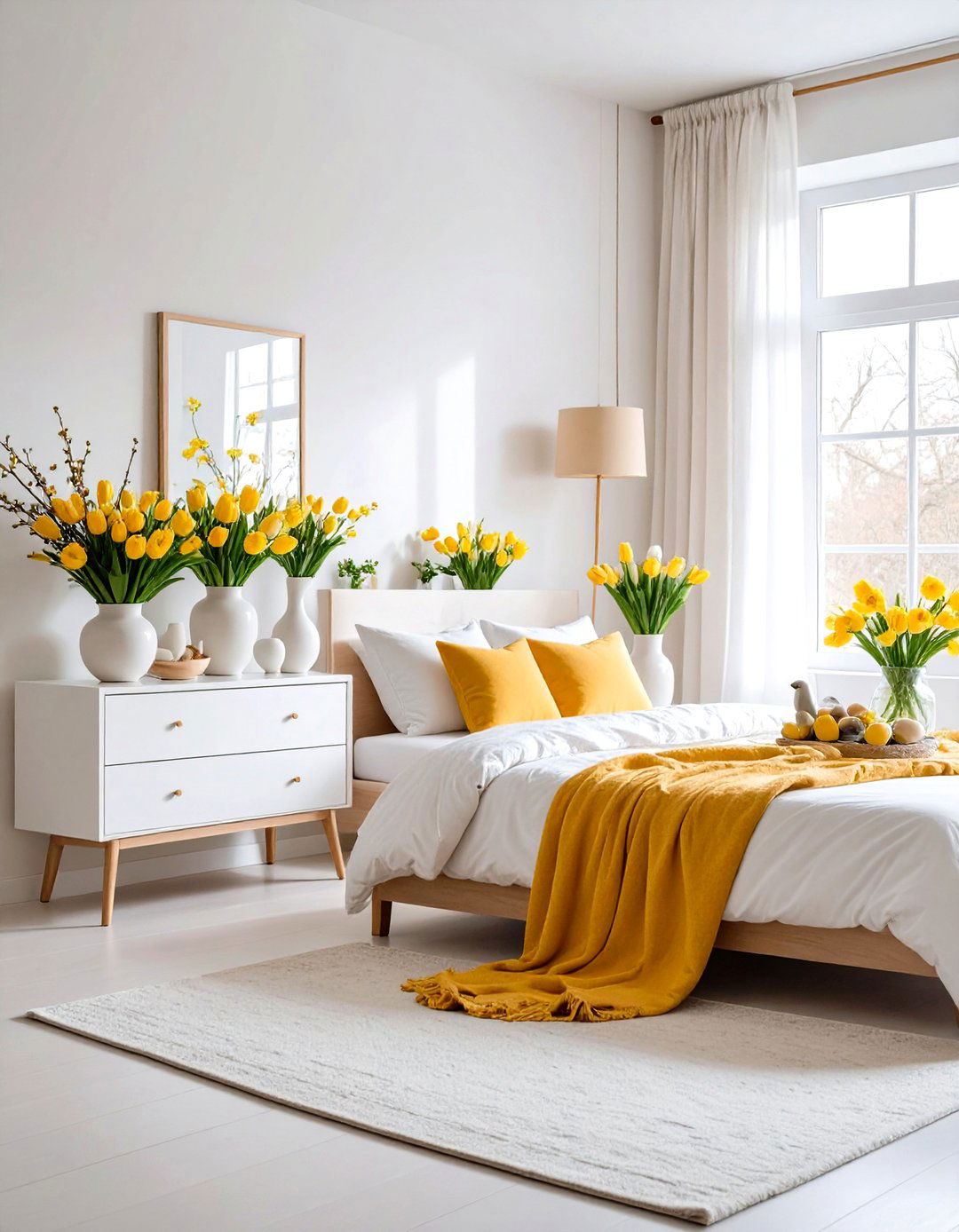 Spring Renewal Fresh Floral Display - 24 Dresser Decor Ideas