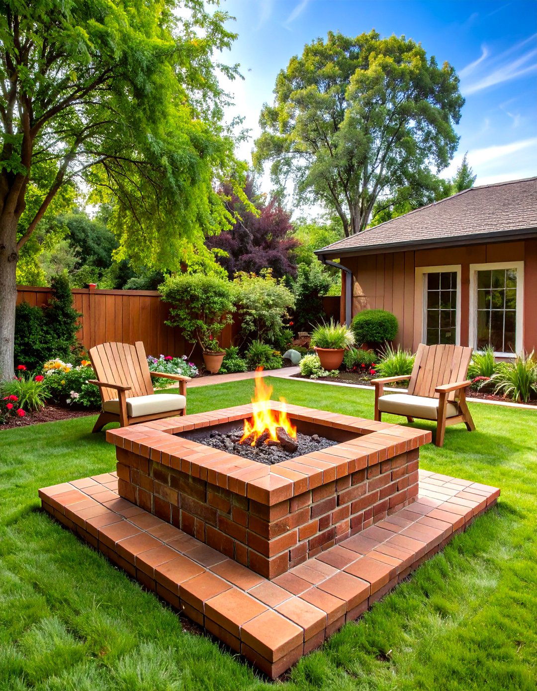 Square Fire Pit Brick Construction - 24 Square Fire Pit Ideas