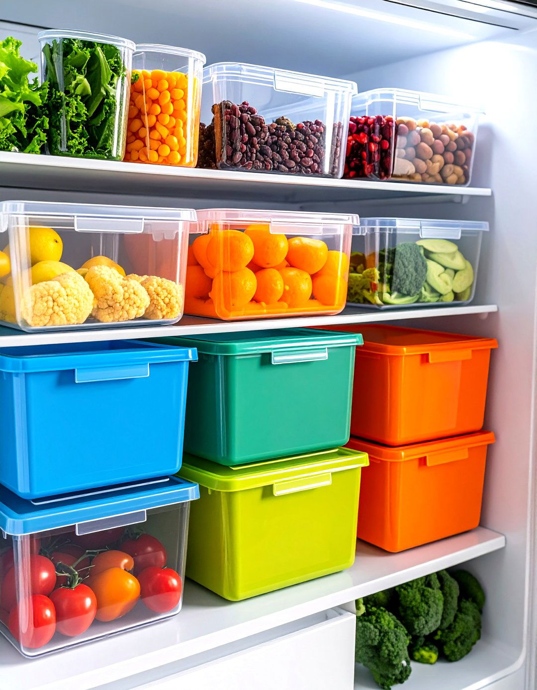 Stackable Bin Configuration - 24 Fridge Organization Ideas
