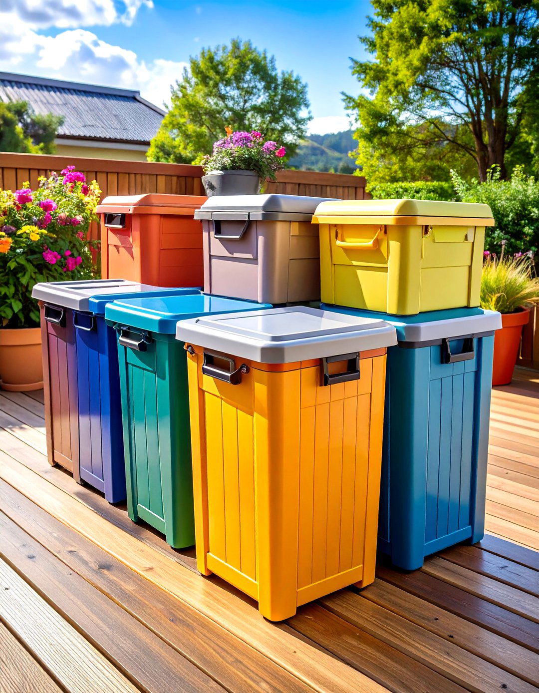 Stackable Outdoor Storage Bins - 24 Outdoor Shoe Storage Ideas