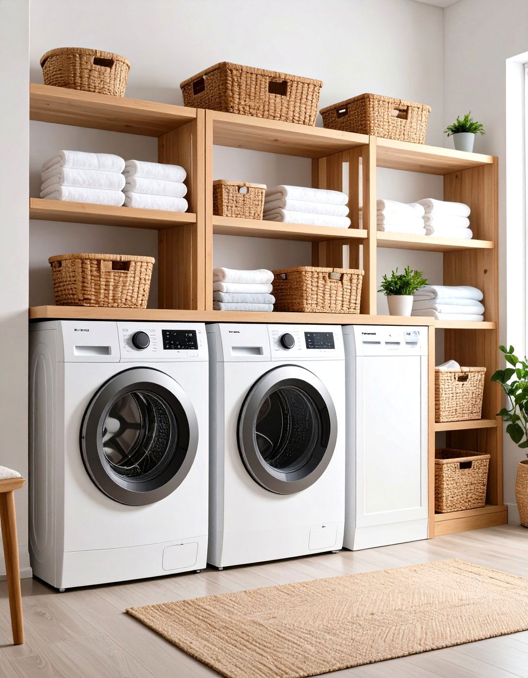 Stackable Washer Dryer Compact Design - 24 Laundry Closet Ideas