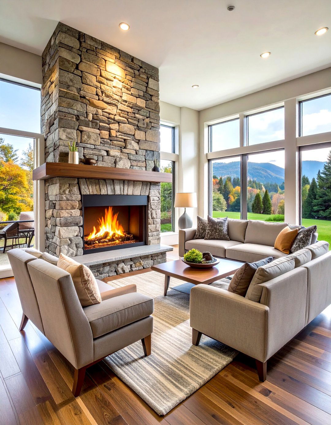 Stacked Stone Veneer Application - 24 Wood Stove Surround Ideas