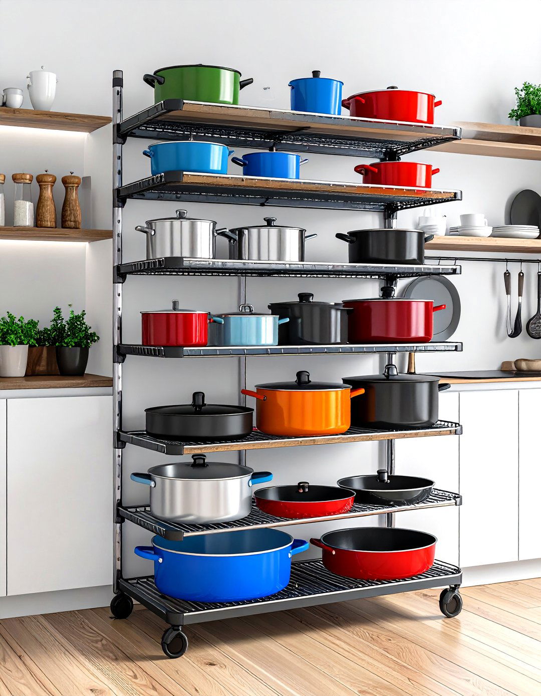 Stacking Rack Systems - 24 Pots and Pans Storage Ideas