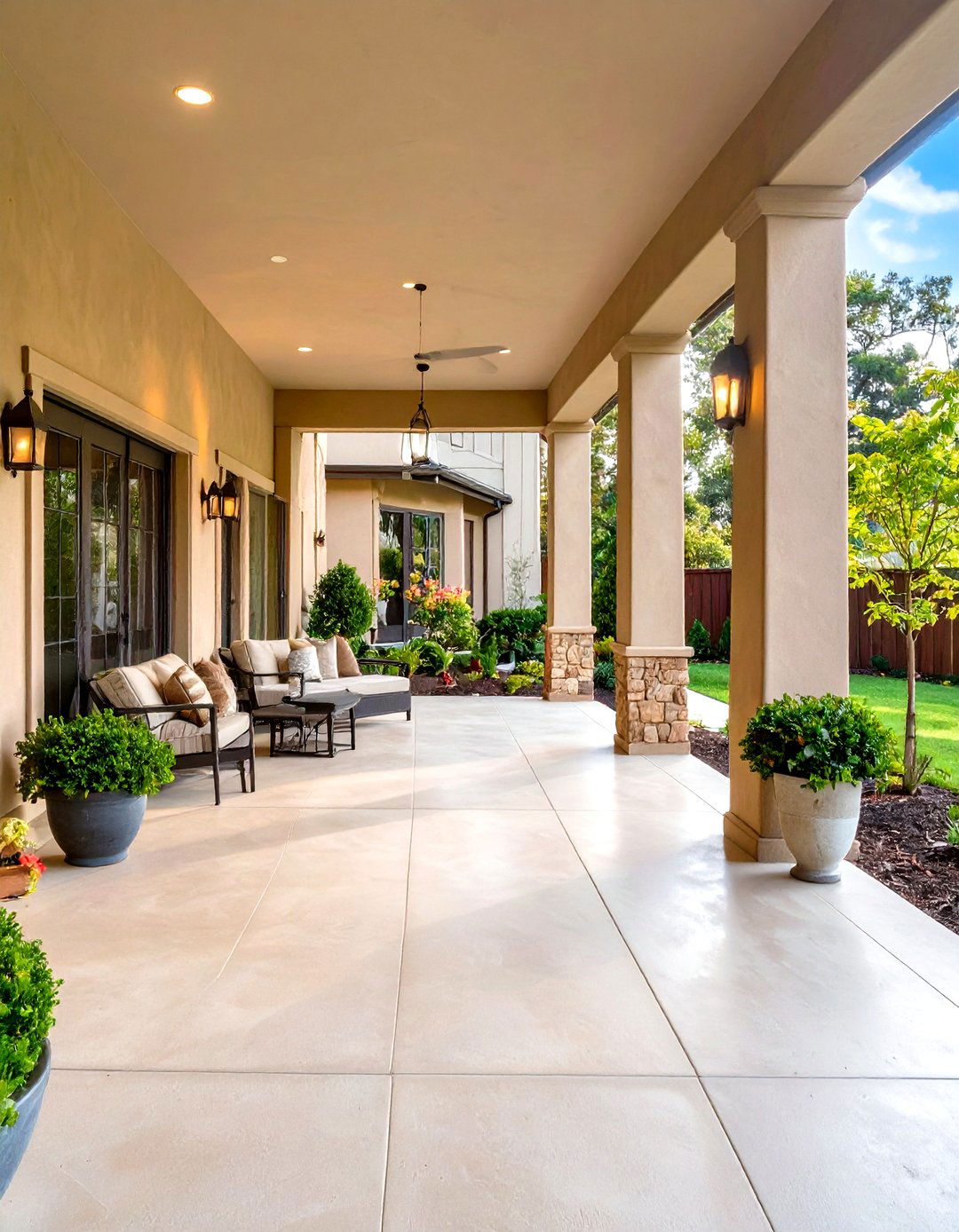Stained Concrete Porch Surfaces - 24 Porch Flooring Options