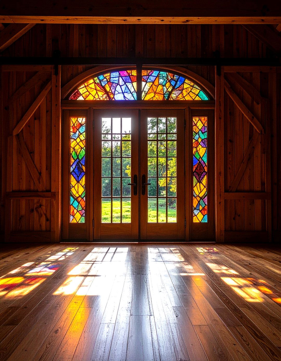 Stained Glass Barn Door - 24 Barn Door Ideas
