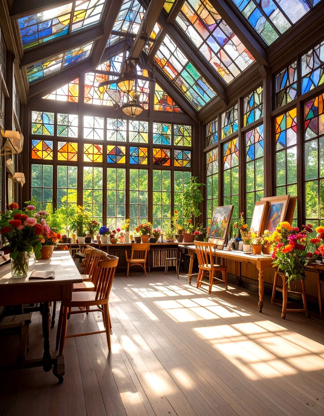 Stained Glass Victorian Art Studio - 24 Victorian Sunroom Ideas