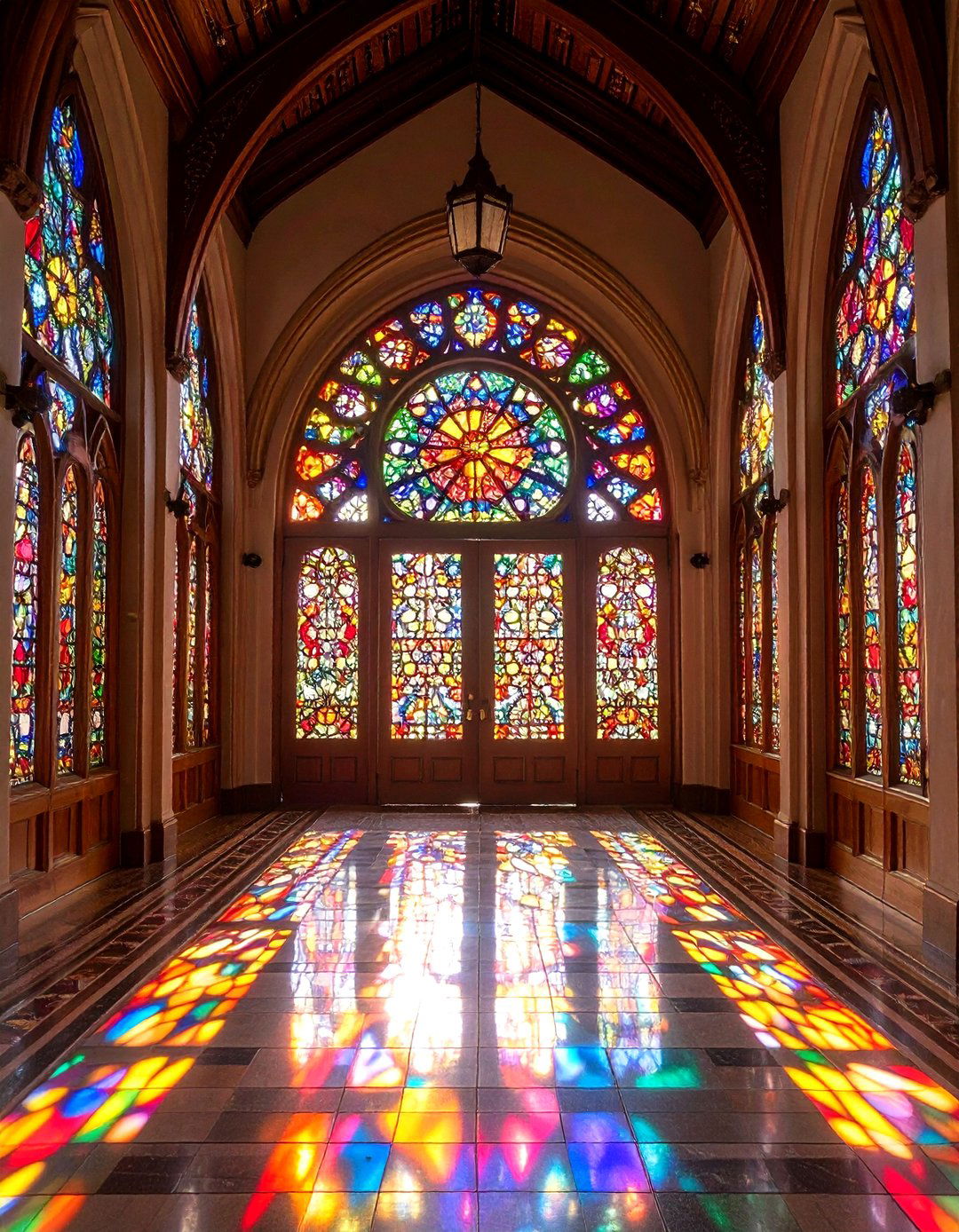 Stained Glass Wedding Entrance - 24 Wedding Entrance Ideas