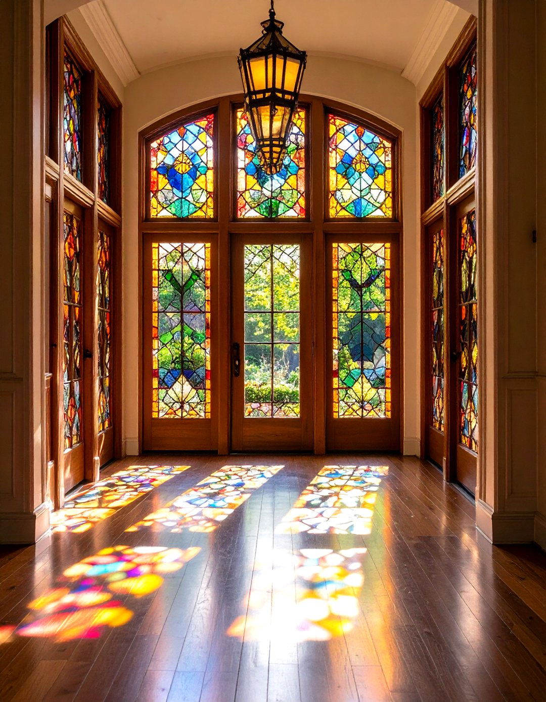 Stained Glass Window Features - 24 Victorian Hallway Ideas