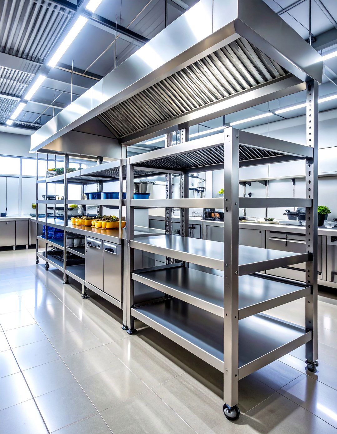 Stainless Steel Commercial Style - 24 Open Shelving Kitchen Ideas
