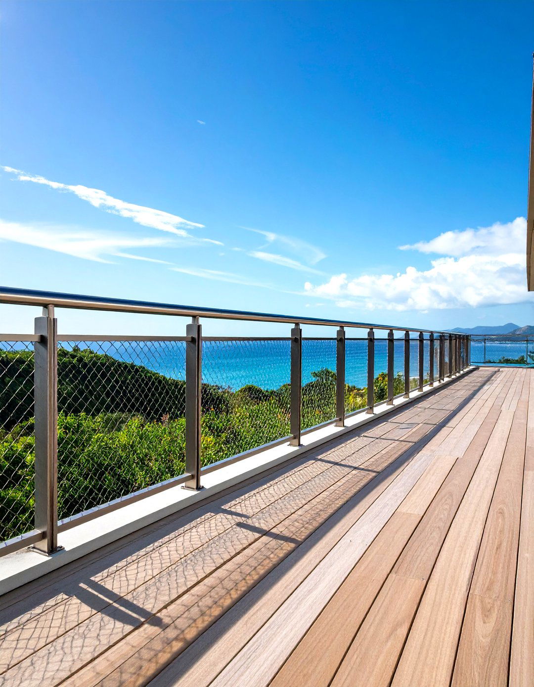 Stainless Steel Modern Minimalist Railing - 24 Hog Wire Deck Railing Ideas