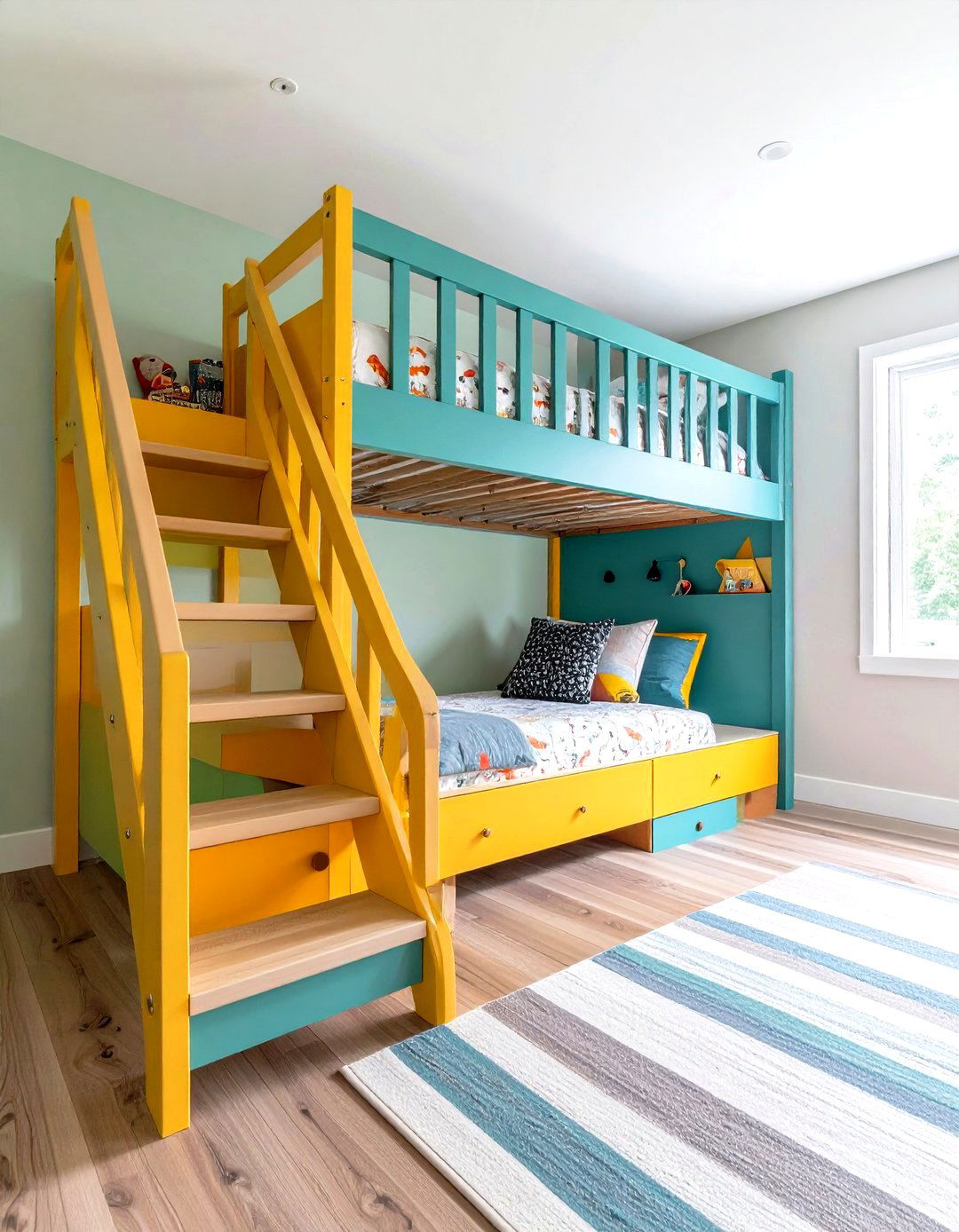 Staircase Access Loft Bed - 24 Loft Bed Ideas