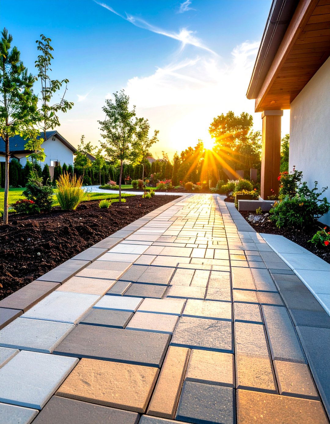 Stamped Concrete Paver Alternative - 24 Paver Walkway Ideas