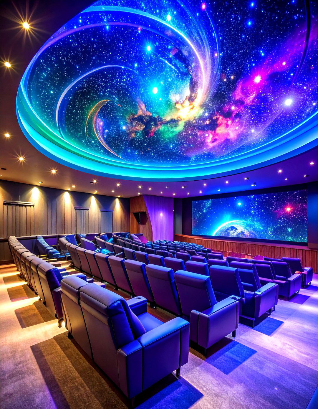 Starry Night Ceiling Theater - 24 Basement Home Theater Ideas