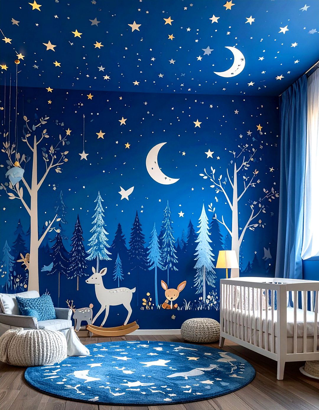 Starry Night Forest Clearing Nursery - 24 Nature Themed Nursery Ideas