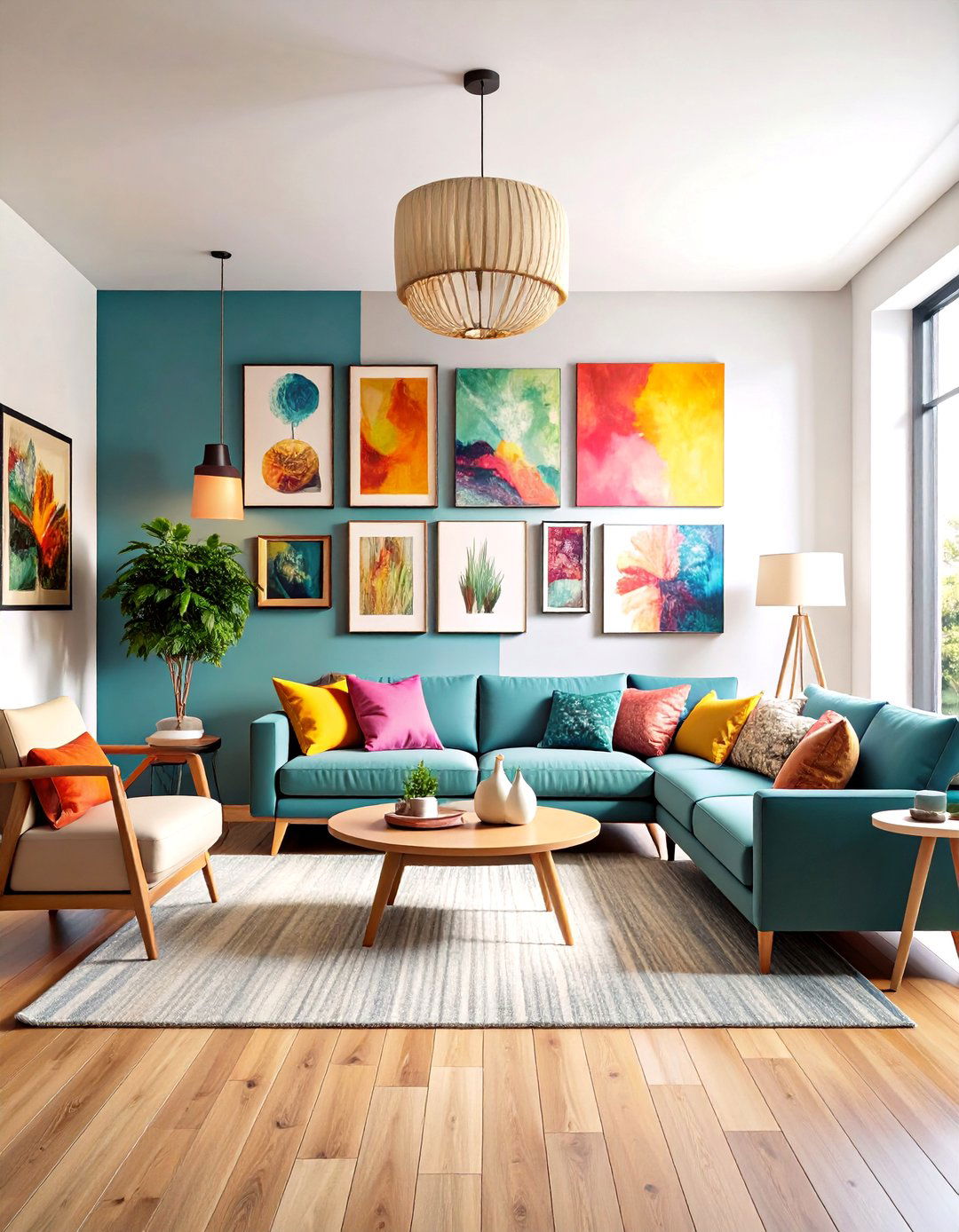 Statement Art Gallery Wall - 24 Room Decorating Ideas