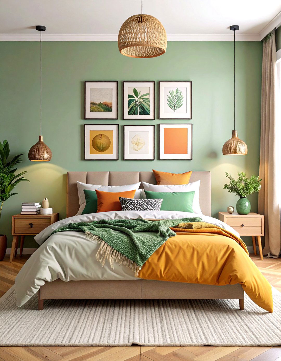 Statement Art Gallery Wall - 24 Master Bedroom Ideas
