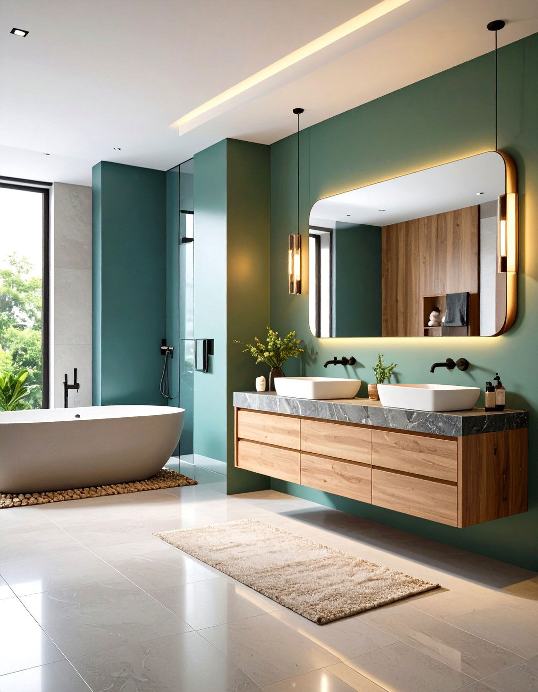 Statement Bathroom Sanctuary - 24 Room Decorating Ideas