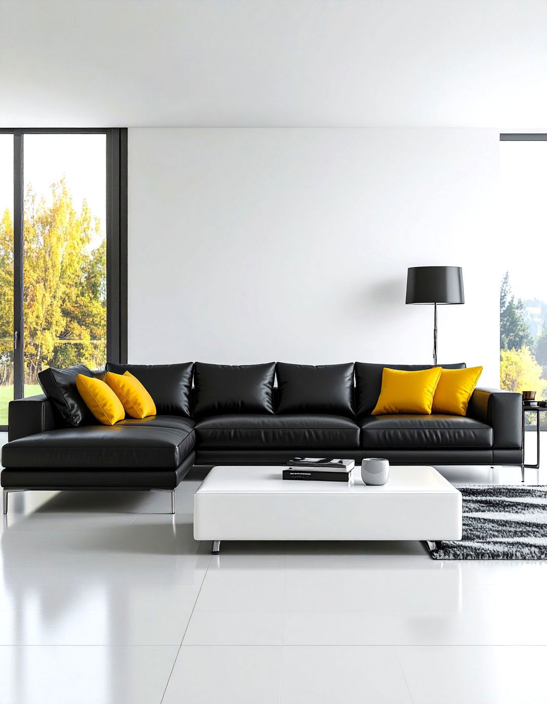 Statement Furniture Focal Points - 24 Black and White Living Room Ideas