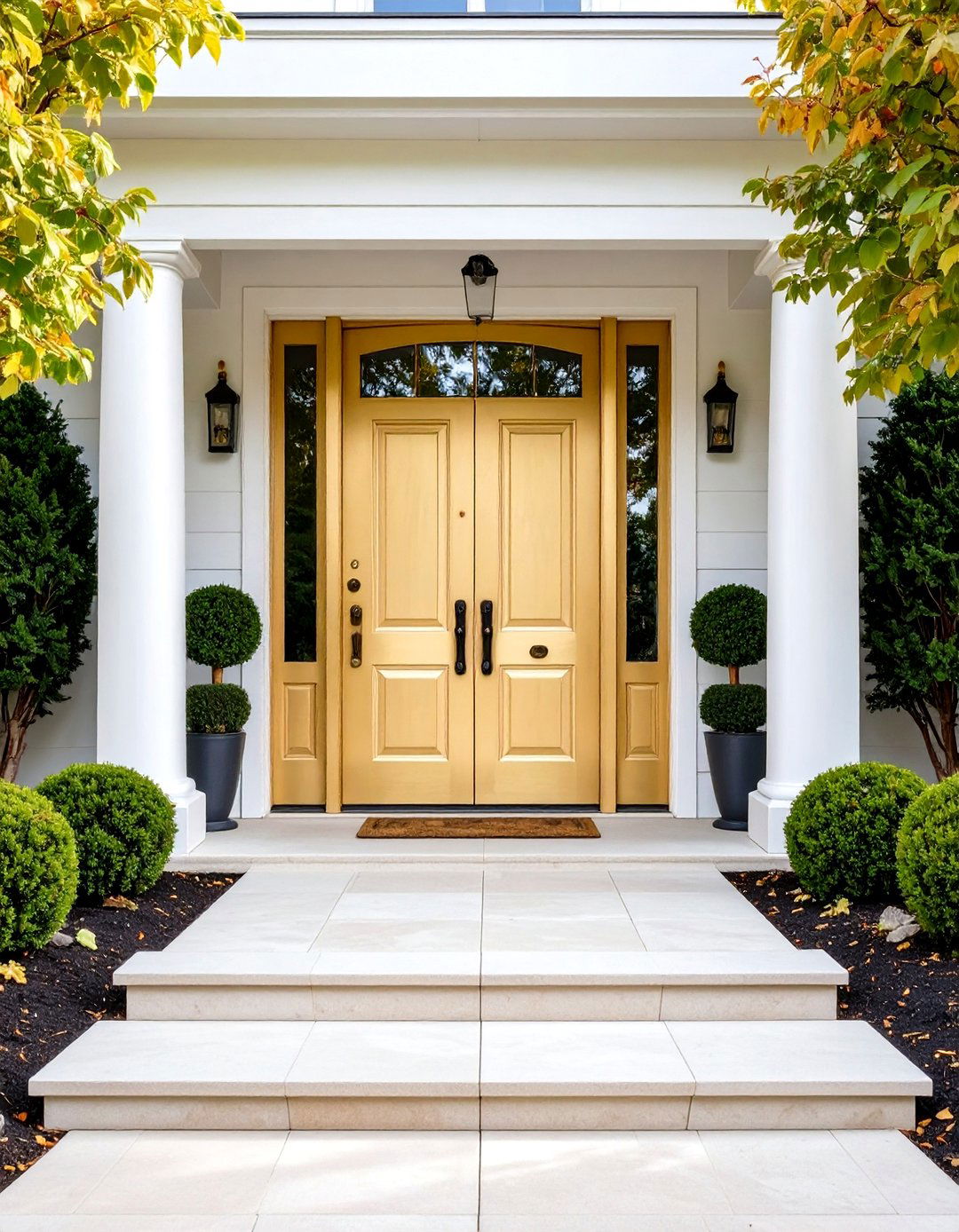 Statement Hardware Upgrades - 24 Front Door Decor Ideas