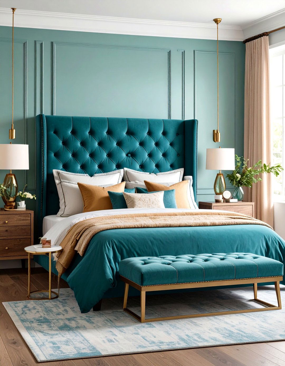 Statement Headboard Focus Bedroom - 24 Eclectic Bedroom Ideas