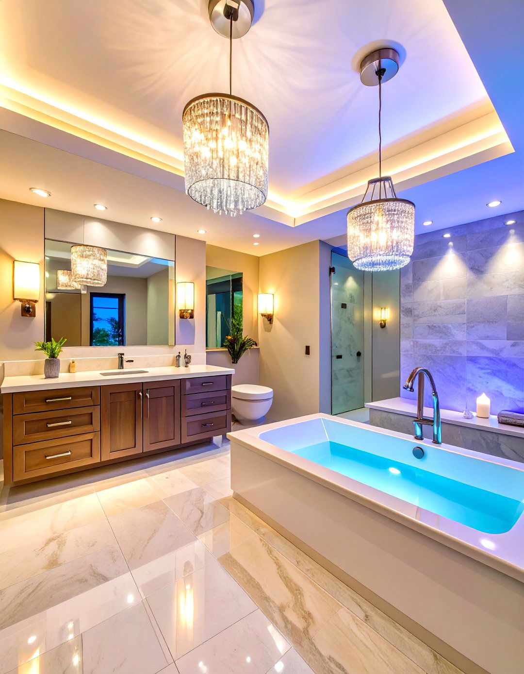 Statement Lighting Basement Bathroom - 24 Basement Bathroom Ideas