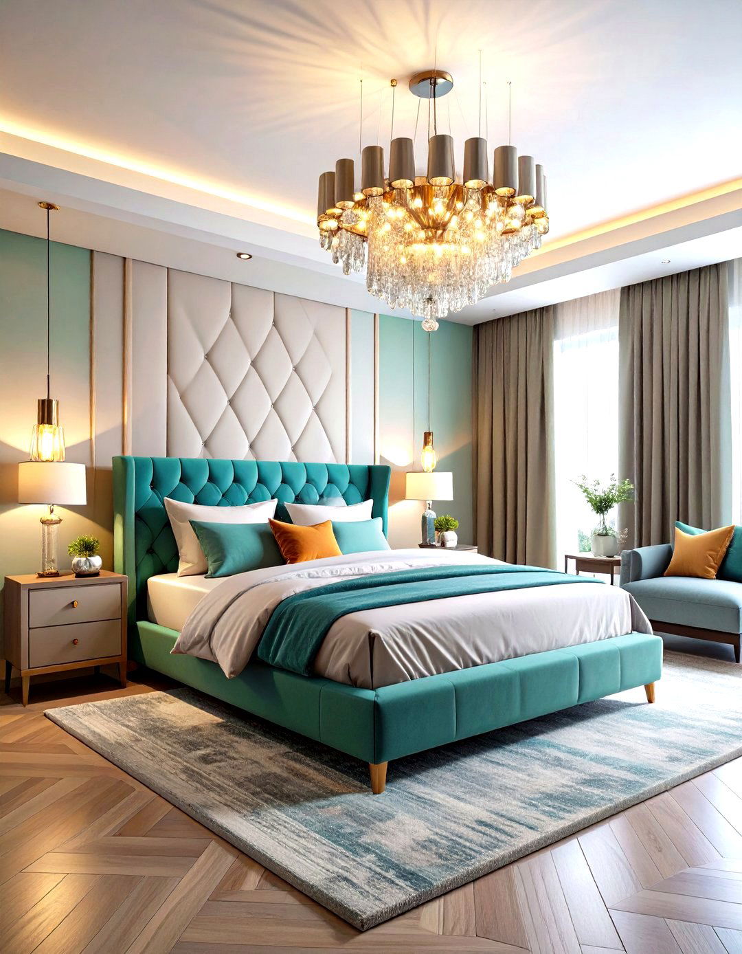 Statement Lighting Bedroom Design - 24 Bedroom Interior Design Ideas