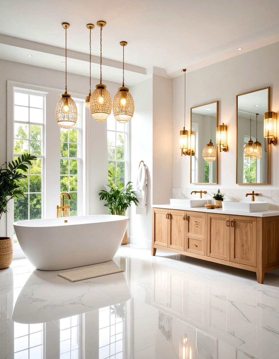 Statement Lighting Guest Bathroom Drama - 24 Guest Bathroom Ideas