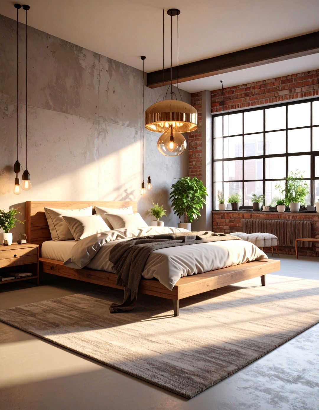 Statement Lighting Loft Bedroom - 24 Loft Bedroom Ideas