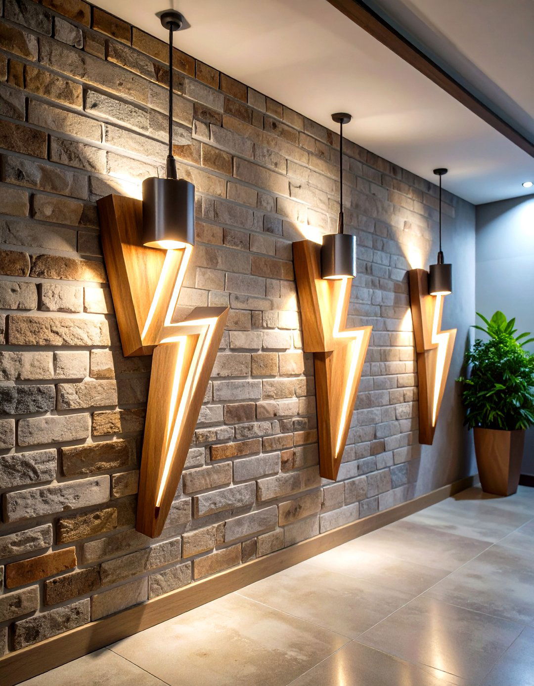 Statement Lightning Bolt Wall Sconces - 24 Basement Lighting Ideas