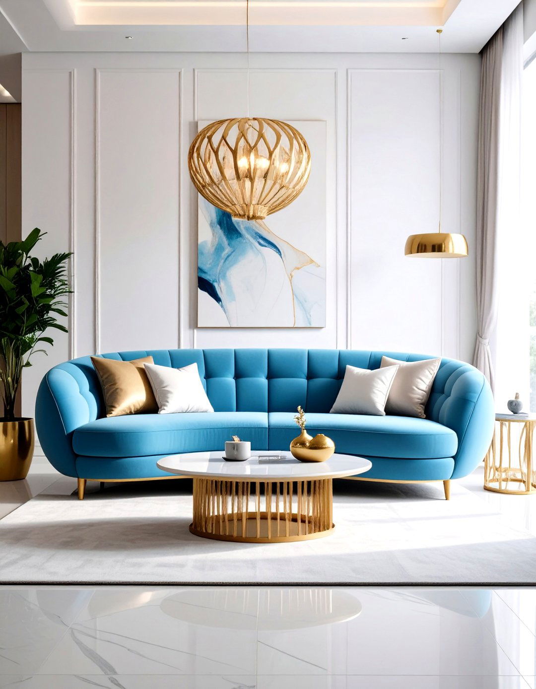Statement Sculptural Couches - 24 Living Room Couch Ideas