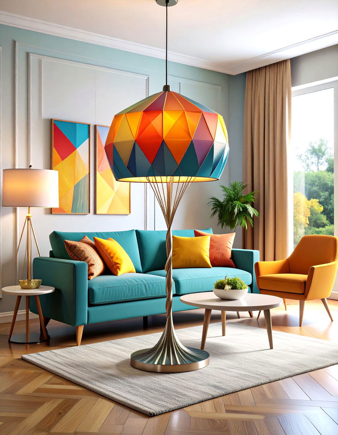 Statement Sculptural Design Pieces - 24 Living Room Floor Lamp Ideas and Inspiration