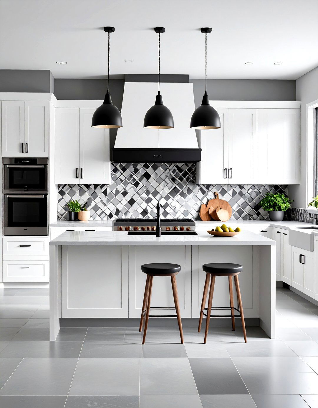 Statement Tile Backsplash Kitchen - 24 Spanish Modern Interior Design Ideas