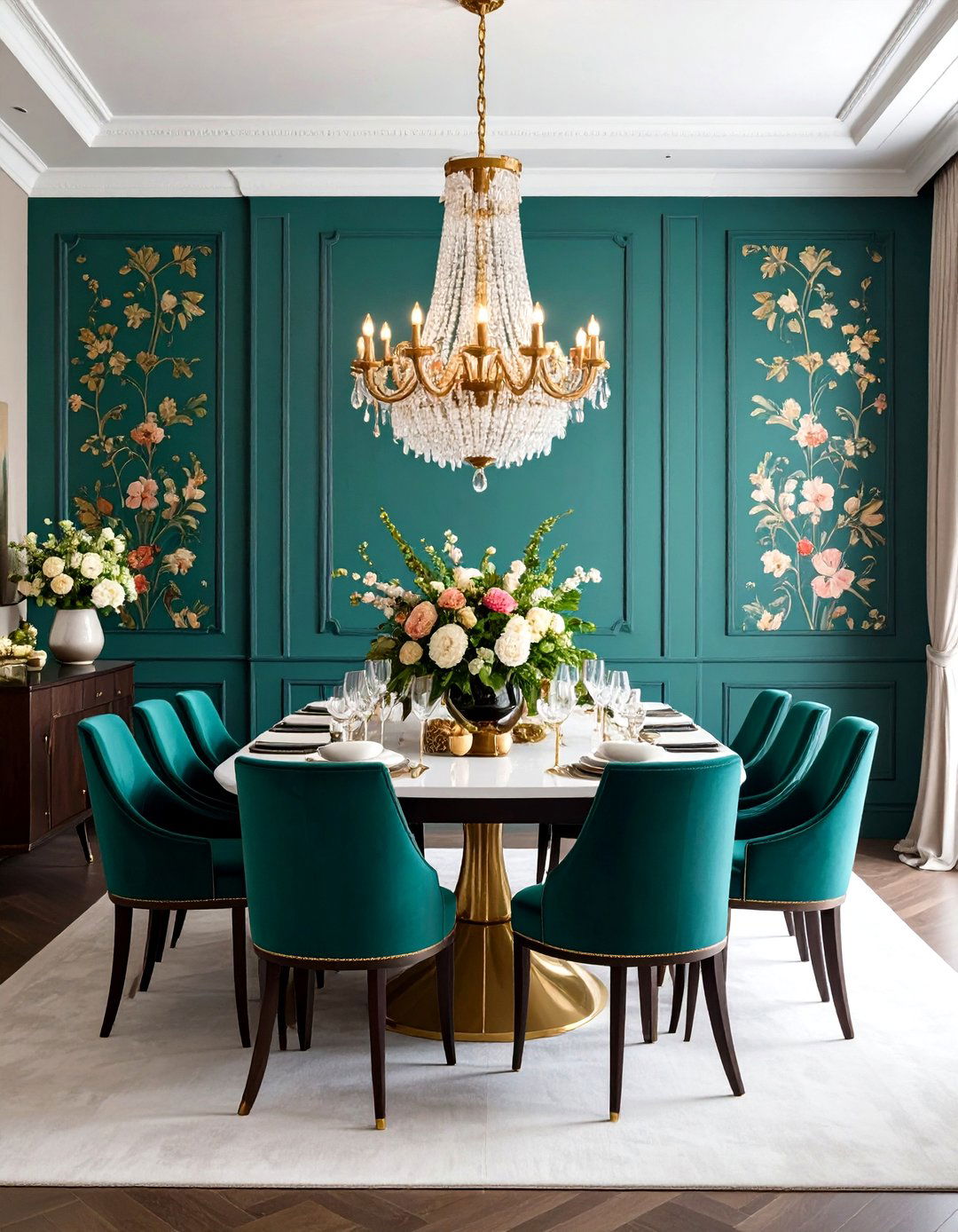 Statement Wallpaper Drama - 24 Formal Dining Room Ideas