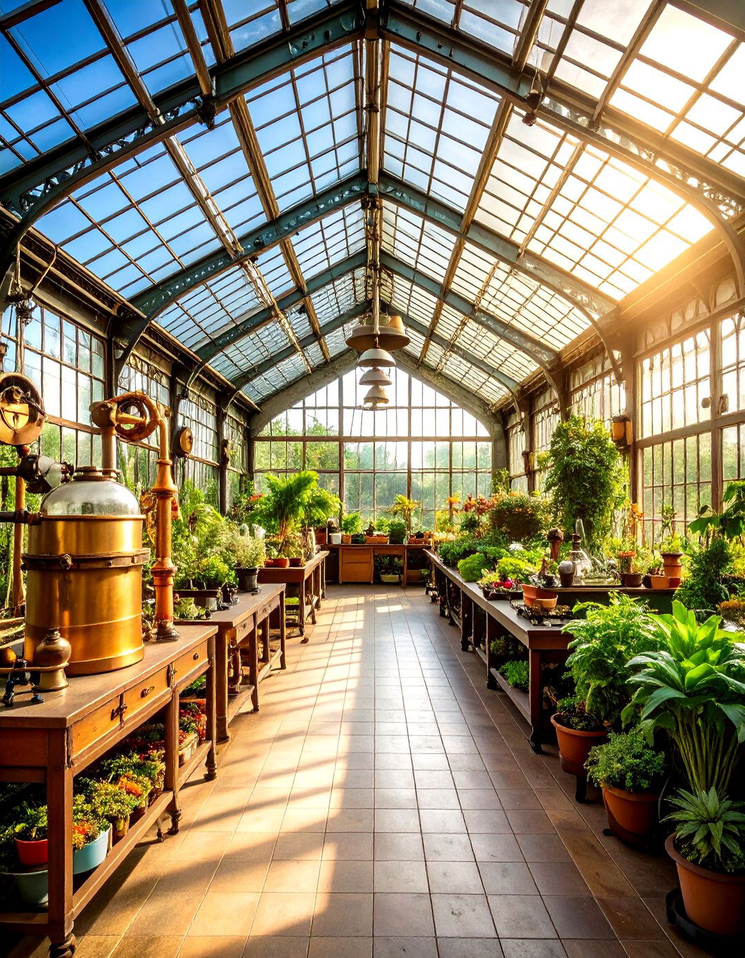 Steampunk Laboratory Greenhouse - 24 Fantasy Greenhouse Ideas