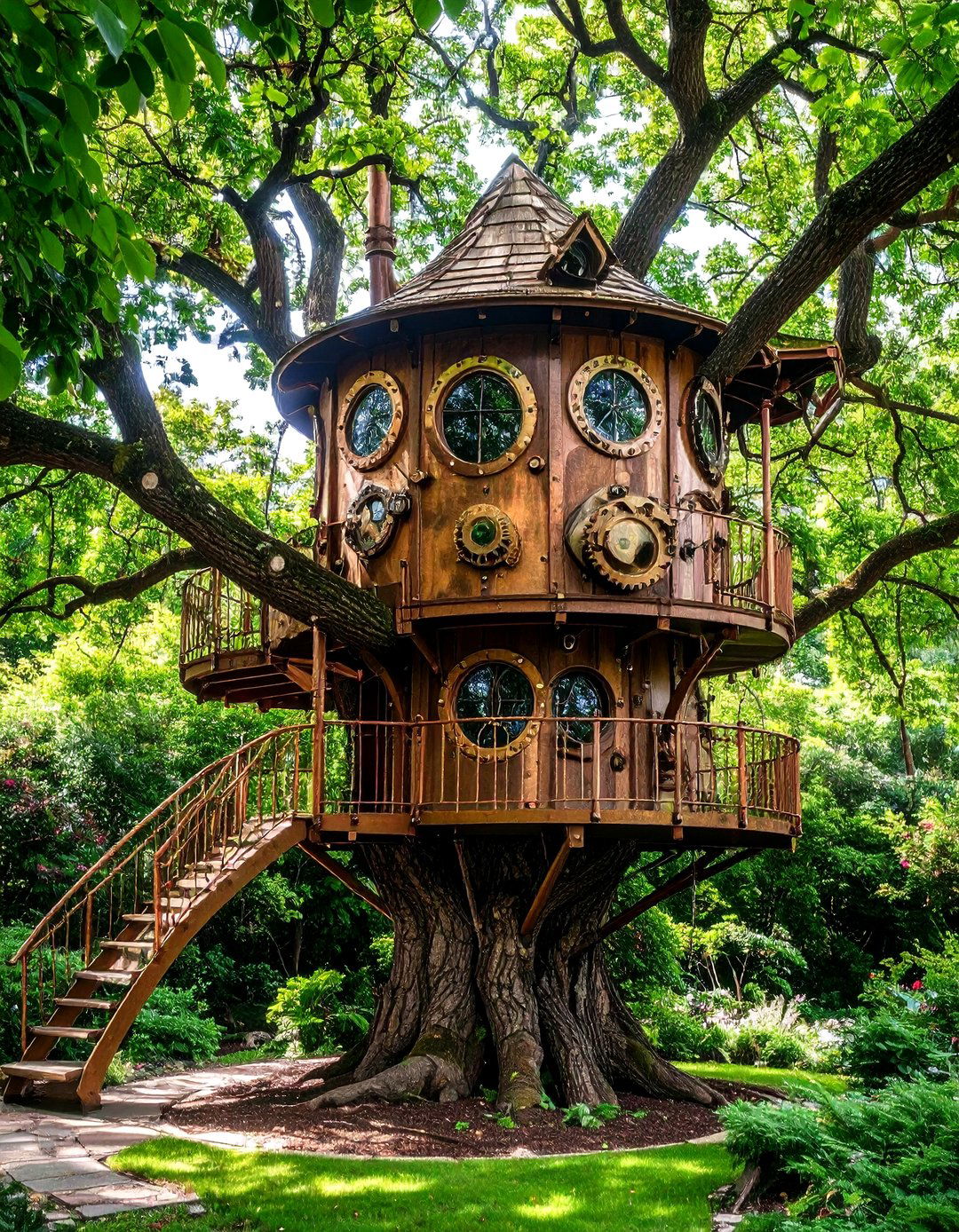 Steampunk Tree House - 24 Tree House Ideas