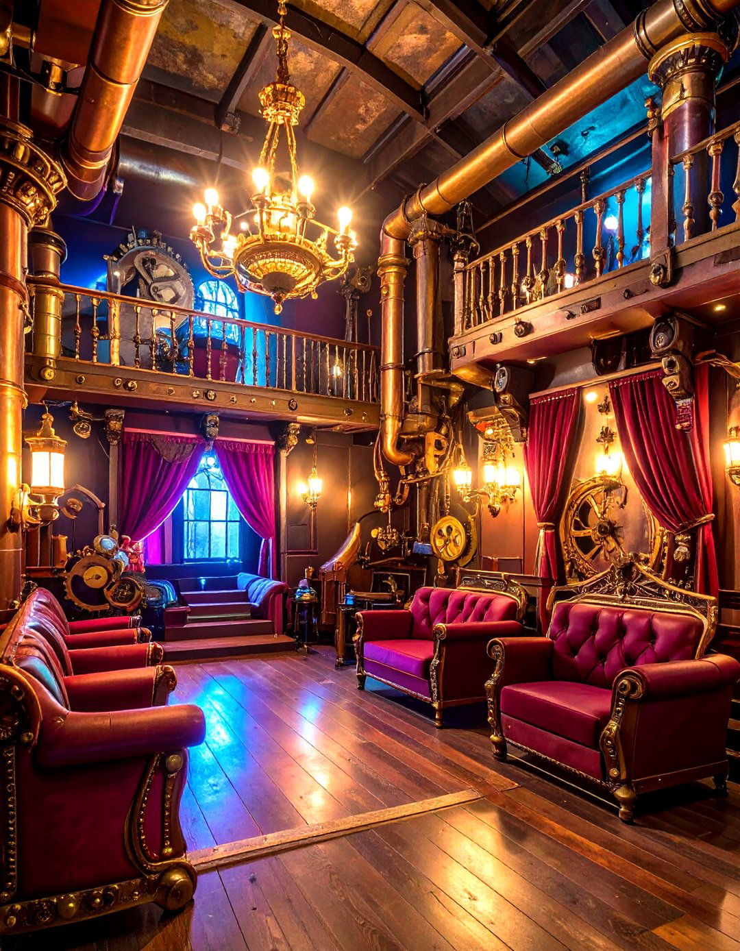Steampunk Victorian Theater - 24 Basement Home Theater Ideas