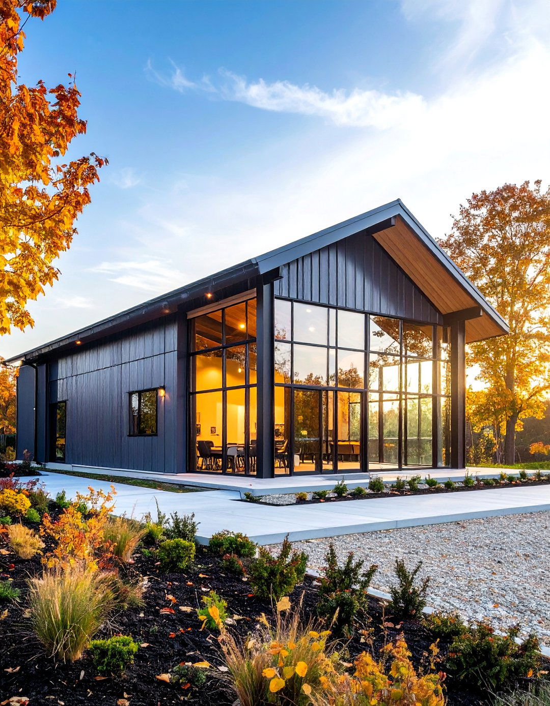 Steel Frame Industrial Architecture Style - 24 Barndominium Exterior Ideas