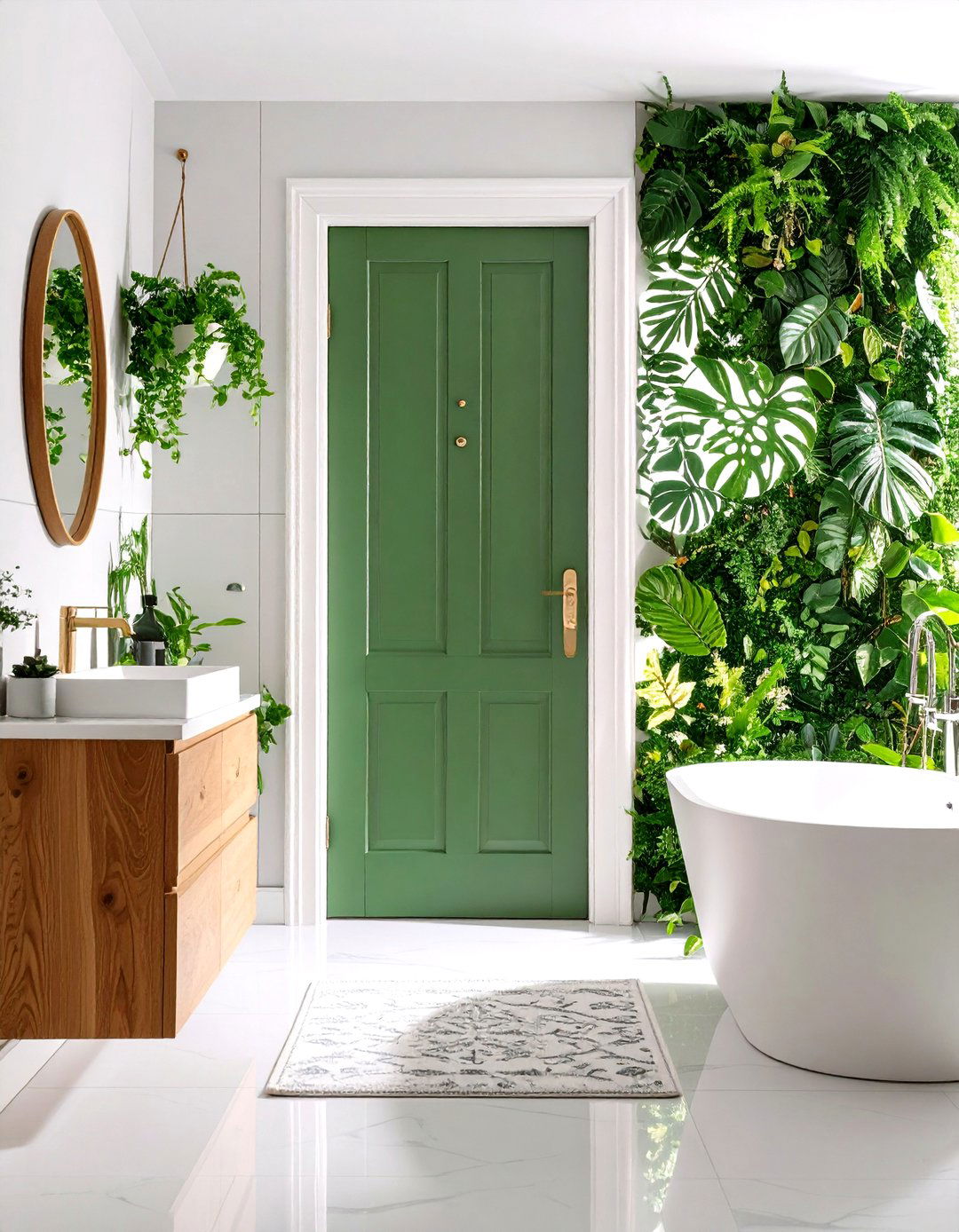 Stenciled Botanical Door Designs - 24 Door Painting Ideas