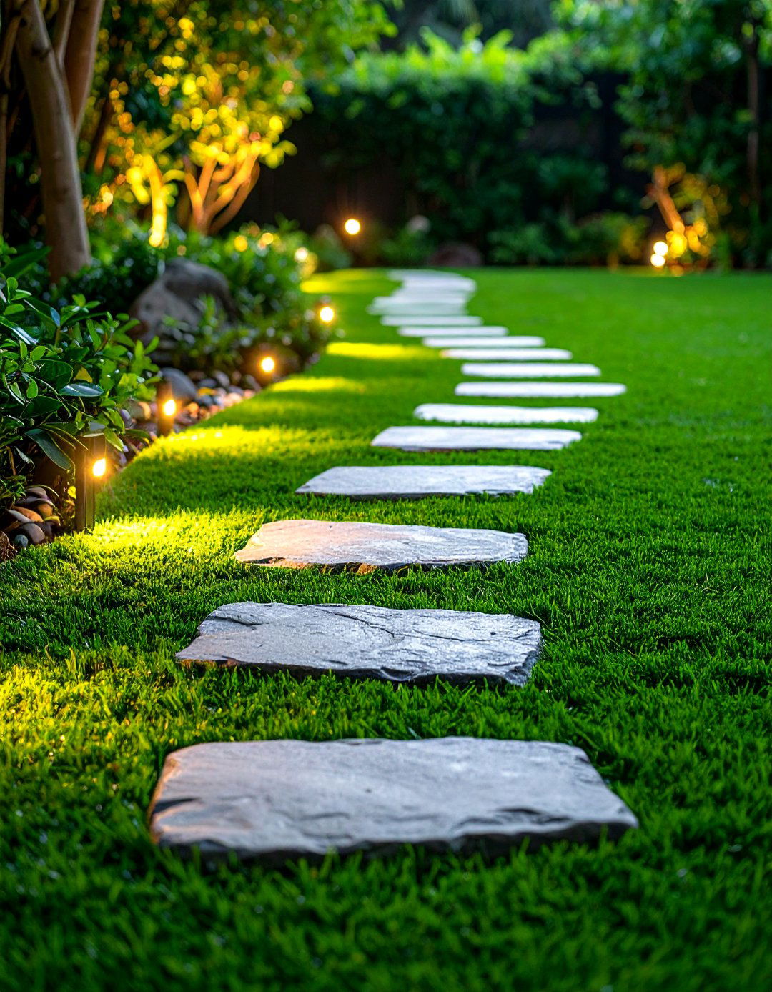 Stepping Stone Garden Path - 24 Backyard Turf Ideas