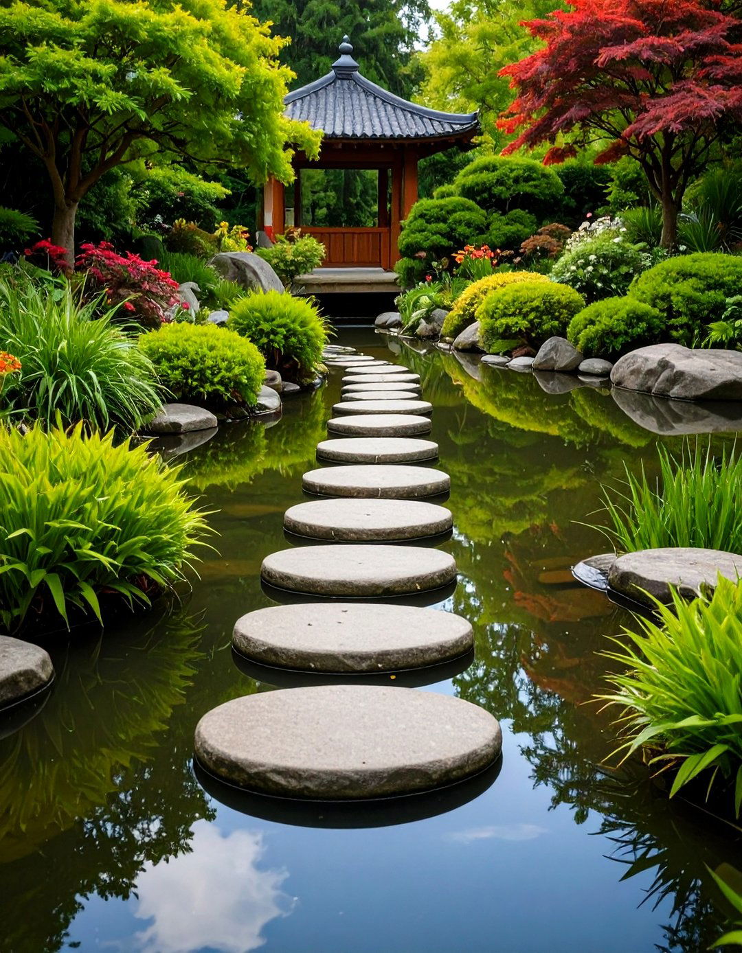Stepping Stone Pathway - 24 Pond Edging Ideas