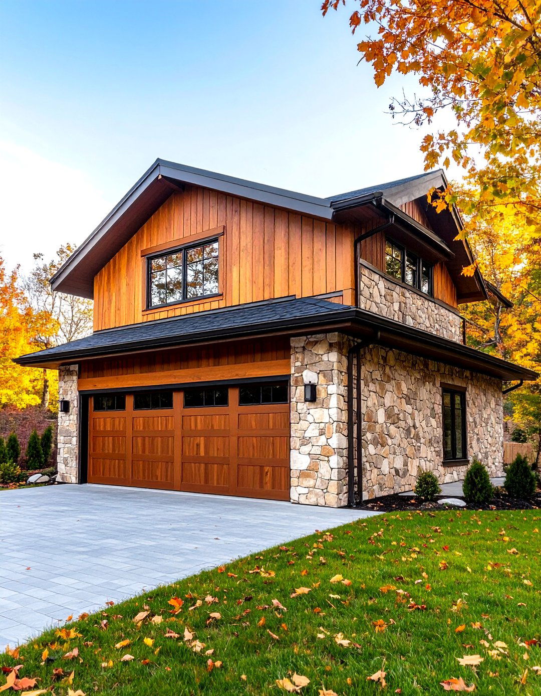 Stone Accent Wall Garage - 24 Rustic Garage Ideas