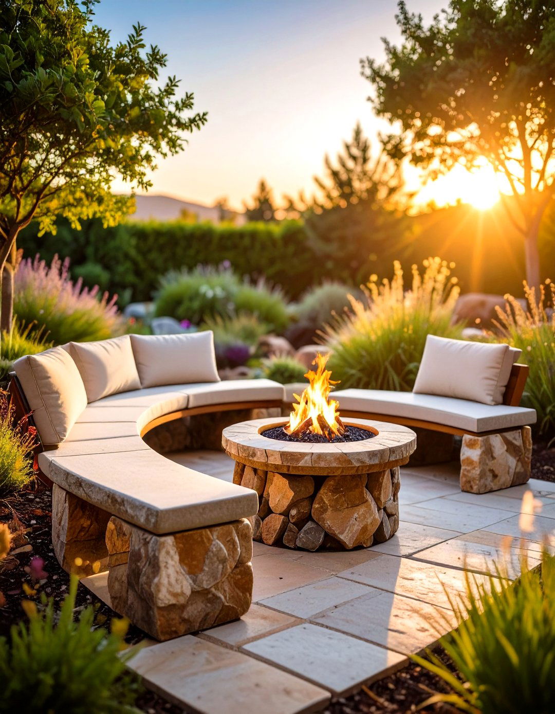 Stone Bench Fire Pit Seating - 24 Fire Pit Chair Ideas