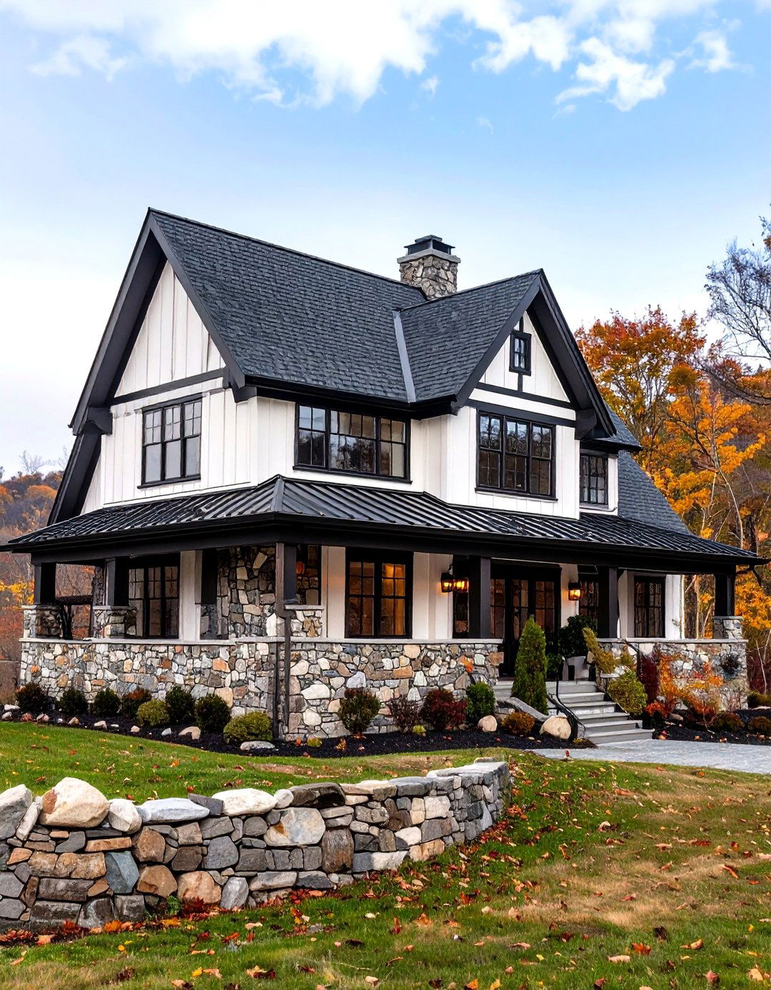 Stone Foundation Farmhouse Design - 24 Modern Farmhouse Exterior
